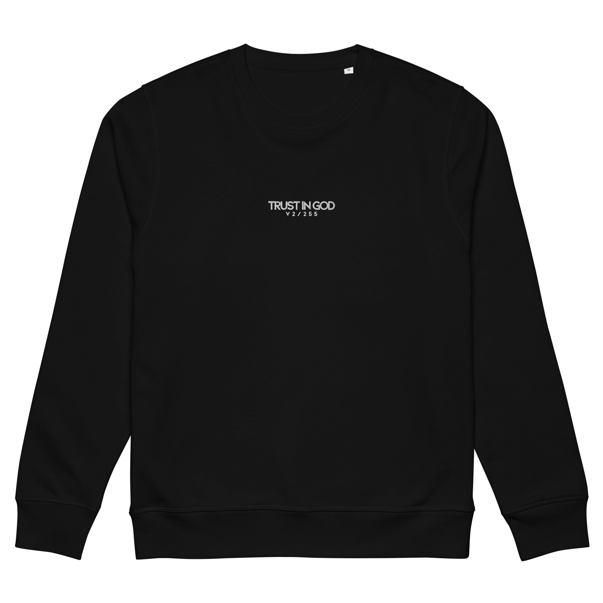 Black sweatshirt on a white background
